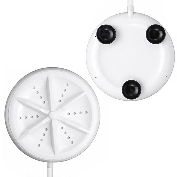 Ayt Sunup Taşınabilir Seyahat Tipi Mini Ultrasonik USB li Yıkama Makinesi Çamaşır Makinası 10x5.5 Cm - Resim 2
