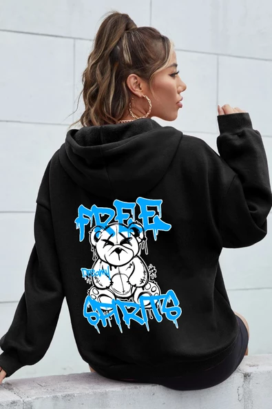 Free Grafiti Sırt Baskılı Sweatshirt