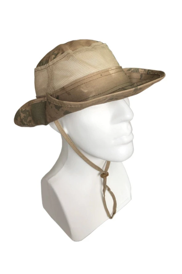 Unisex Kamuflaj Desen Yazlık Katlanabilir Safari Fötr Şapkası