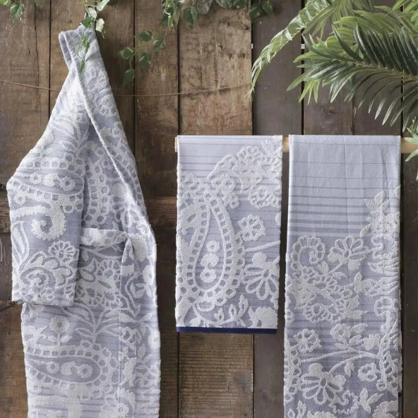 Sarev Nailah Havlu Mavi 80X160 - Resim 3