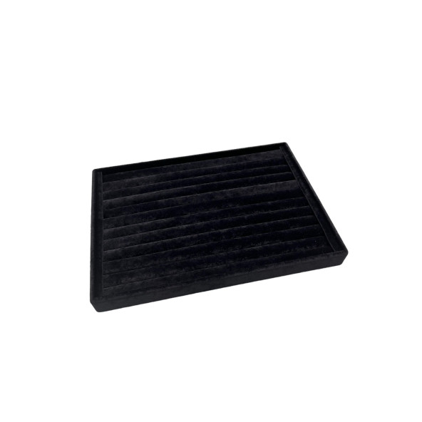 Yerli Üretim Büyük Boy Süet Kumaş Siyah Renk 34 cm / 24 cm Sosisli Yüzük Sergileme Standı