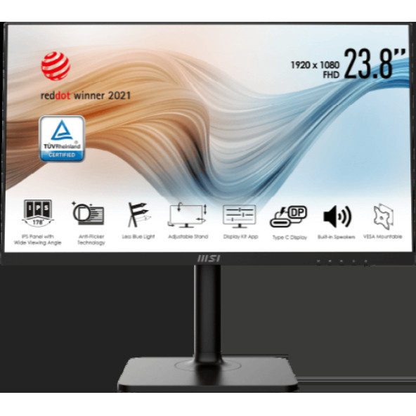 MSI 23.8" MODERN MD241P 1920x1080 (FHD) FLAT IPS 75Hz 5MS ANTI-GLARE TYPE-C MONITOR - 3