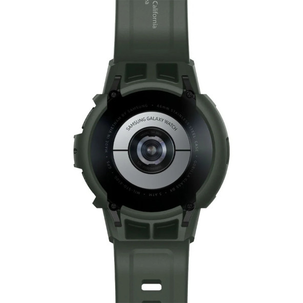 Spigen Samsung Galaxy Watch 4 Classic (46mm) Kılıf Rugged Armor Pro Military Green - ACS04326 - 6