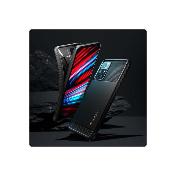 Spigen Xiaomi Redmi Note 11T 5G Kılıf Rugged Armor Matte Black - ACS04266 - 2