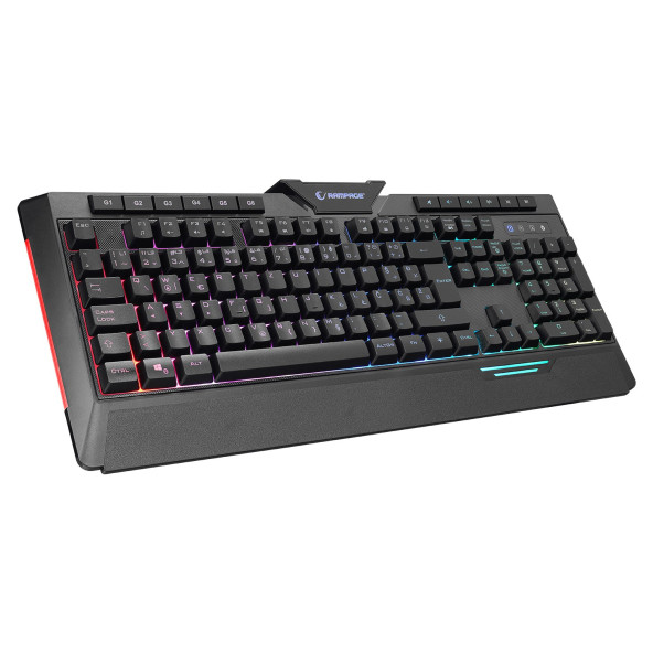 Rampage RAPIDO PLUS Semi Mechanical Sese Duyarlı Hungarian Layout Rainbow Işıklı Makrolu Gaming Klavye - 2