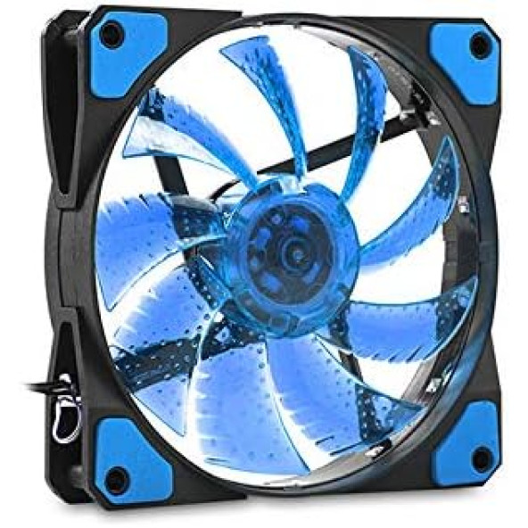 Evercool CS1230B 120-120-25mm Mavi Işıklı Kasa Fanı - 2