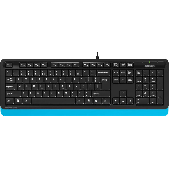 A4Tech FK10 USB Kablolu Multimedia Klavye Mavi OUTLET