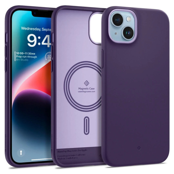 Caseology by Spigen Apple iPhone 14 Pro Kılıf Nano Pop Mag (MagSafe Uyumlu) Grape Purple - ACS05016