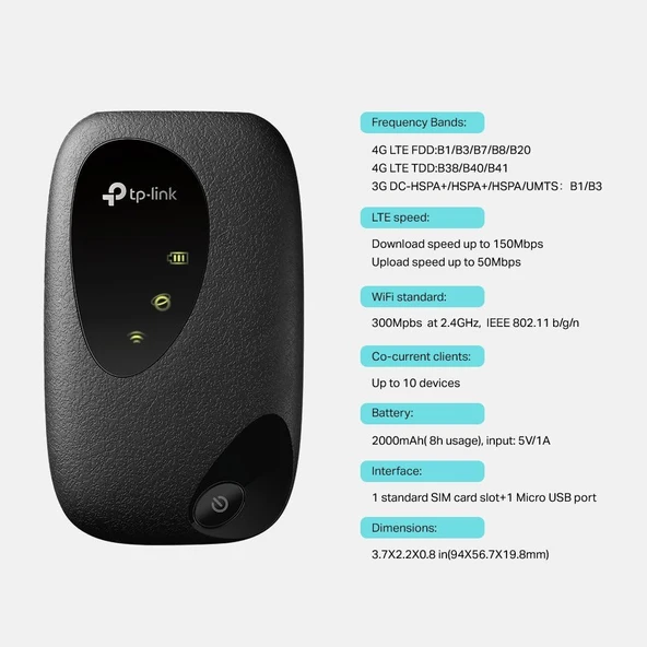 TP-Link M7200 4G LTE Mobile Wi-Fi Router - 2