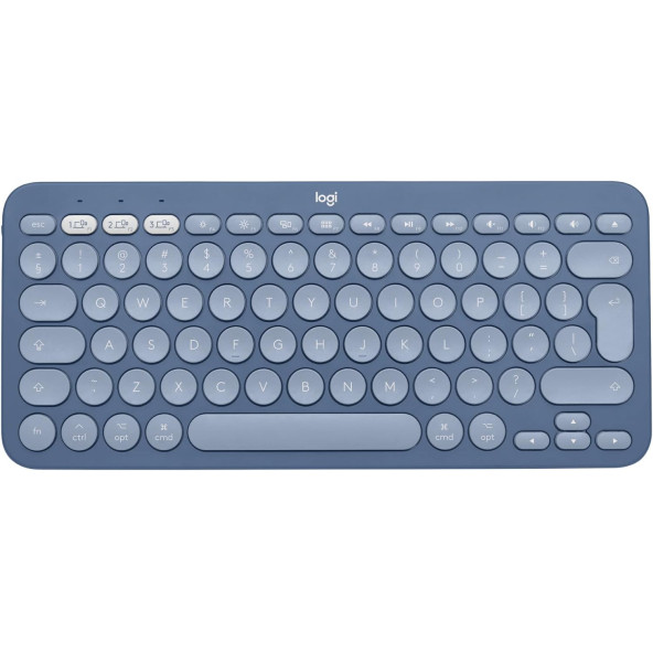 Logitech K380 Mac için Kompakt Kablosuz Bluetooth Türkçe Q Klavye - Uzay Mavisi