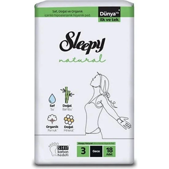 Sleepy Natural Ped Gece 18 Li