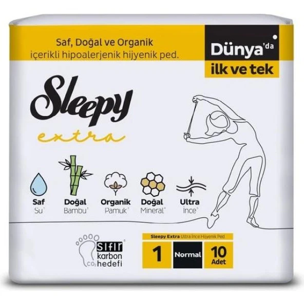 Sleepy Extra Hijyenik Ped Normal 10 Lu