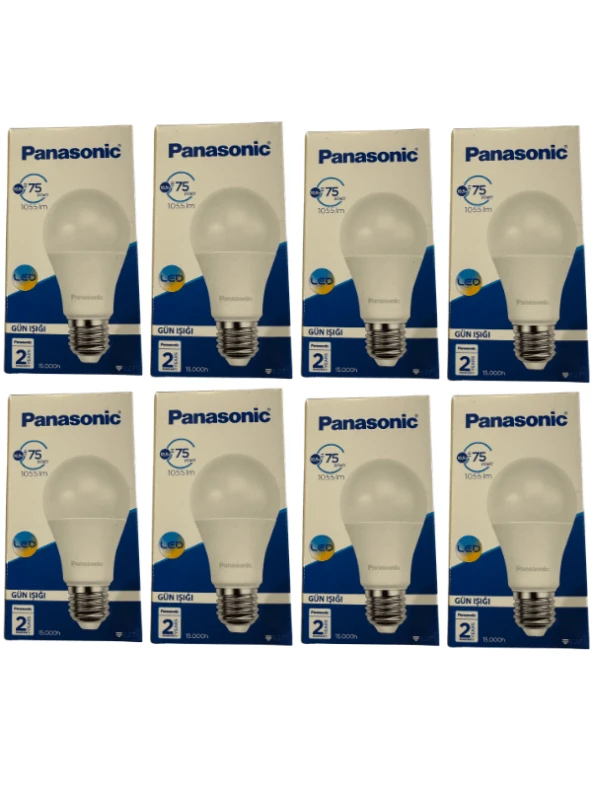 Panasonic 10,5W (75W) 4000K (Günışığı) E27 Duylu Led Ampul (8 Adet)