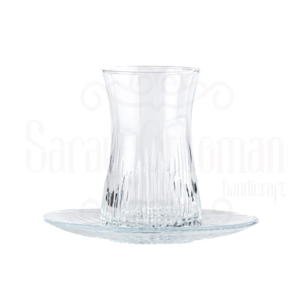 Bardak Çay Bardağı Çay Seti Çay Takımı Lux Ananas Heybeli Çay Seti Sade - 2