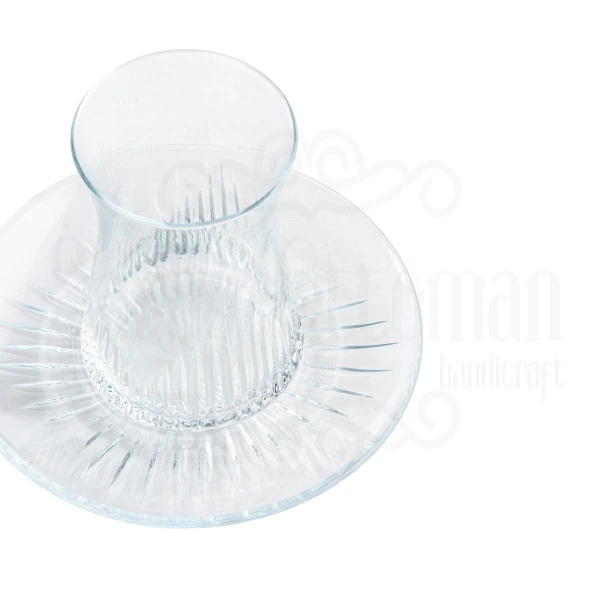 Bardak Çay Bardağı Çay Seti Çay Takımı Lux Ananas Heybeli Çay Seti Sade - 3