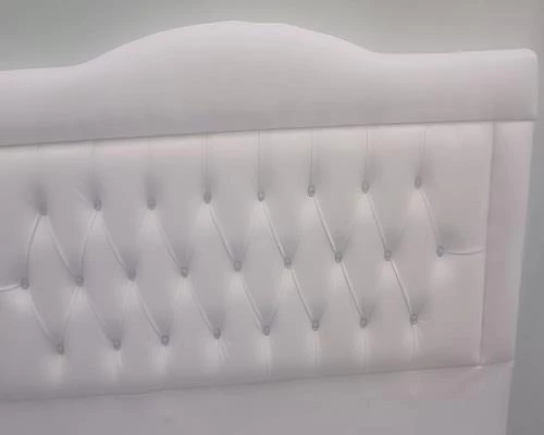 Başlık 90310 DK Çift Kişilik 150 lık MODEL Suni Deri Kumaş Krem Renk El Yapım - Resim 7