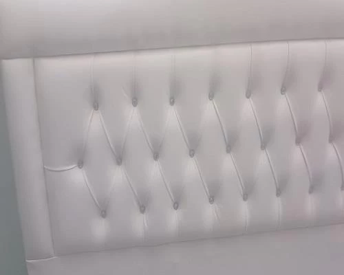 Başlık 90310 DK Çift Kişilik 150 lık MODEL Suni Deri Kumaş Krem Renk El Yapım - Resim 6