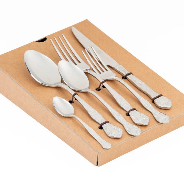 ALA 36 PARÇA ÇATAL KAŞIK BIÇAK SETİ SADE - 3