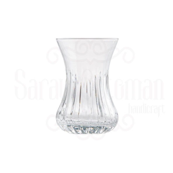 Bardak Çay Bardağı Çay Seti Çay Takımı Lux Dik Kesme İnce Belli Çay Bardak Seti Sade - 2