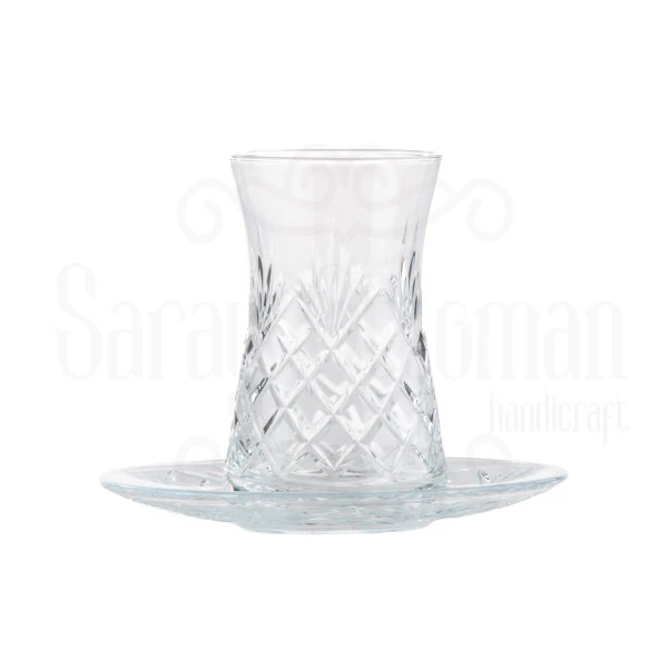 Bardak Çay Bardağı Çay Seti Çay Takımı Lux Püsküllü Baklava Heybeli Çay Seti Sade - 2