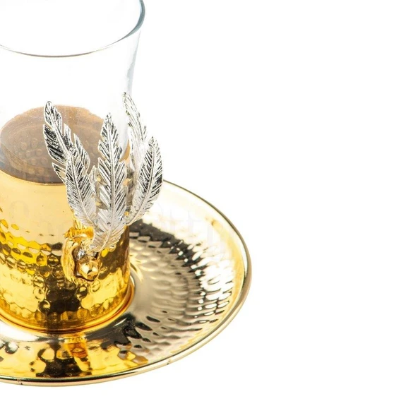Nikel tüylü Çay Bardağı Altın - 2