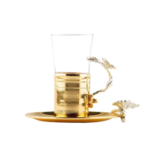 Nikel tüylü Çay Bardağı Altın