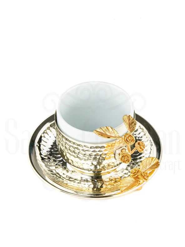 ALTIN GÜLLÜ NESCAFE FİNCANI - Resim 2