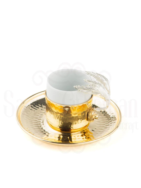 Nikel Tüylü Kahve Fincanı Altın - 2