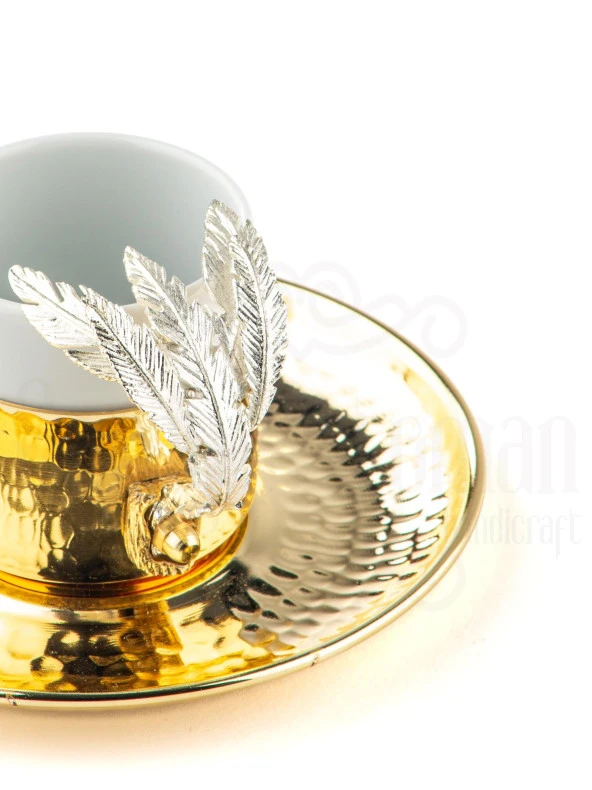 Nikel Tüylü Kahve Fincanı Altın - 3