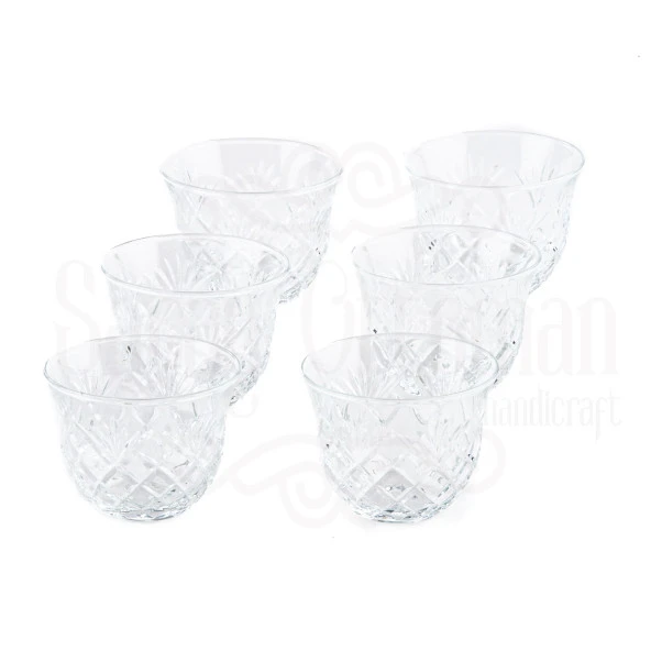 Lux Püsküllü Baklava Bardak Seti Sade