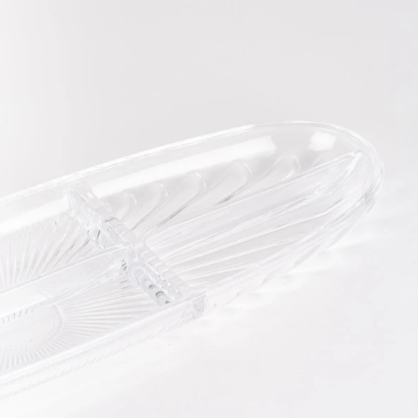 Kayık Kase Bölmeli Şeffaf Orta Sunumluk - 2