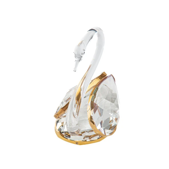 Cam Biblo Dekoratif 3'lü Kuğu Altın Renk - 2