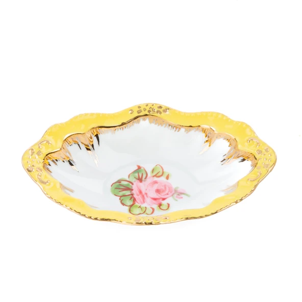 El Dekor ve El Boyaması Çerezlik Oval Sarı - 3