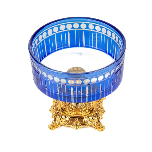 Ayaklı Kase Döküm Ayak Sandra Model 19cm Mavi Renk - 2