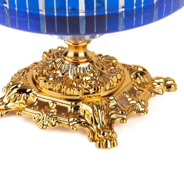 Ayaklı Kase Döküm Ayak Sandra Model 19cm Mavi Renk - 3