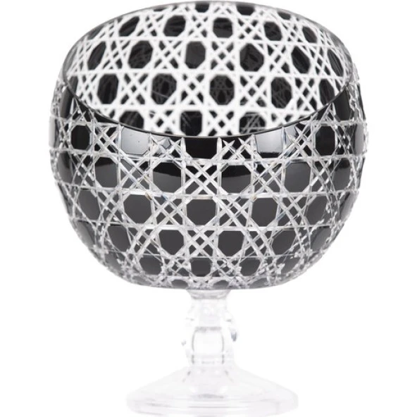 Ayaklı Kase Dondurmalık Yarım Ay Model 18cm Siyah Renk - 2