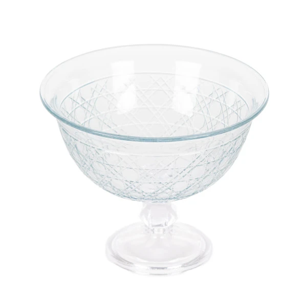 Ayaklı Meyvelik Borcam Sunum Kasesi Büyük Şeffaf Renk - 2