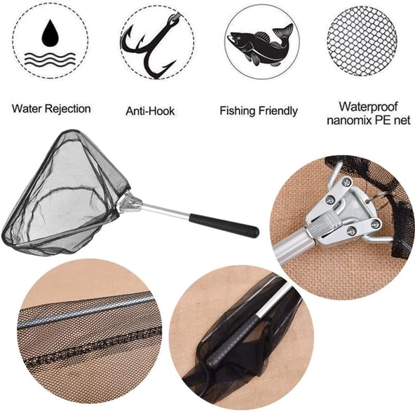 Valkyrie Katlanabilir Balık Kepçesi - Kısa Saplı Portatif Kepçe - Tekne ve Kıyı Balıkçılığı için İdeal - 7