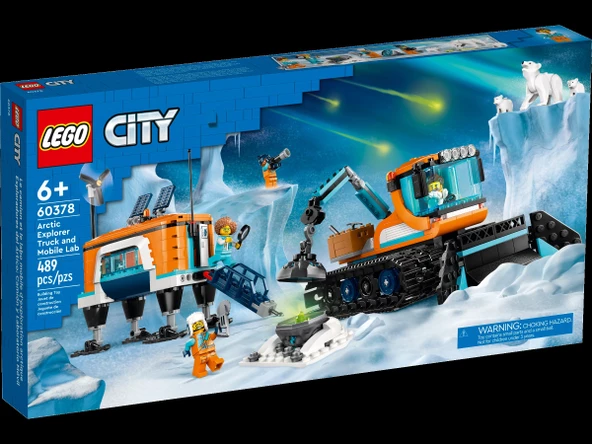 LEGO® City Kutup Keşif Kamyonu ve Mobil Laboratuvarı 60378 Oyuncak Yapım Seti (489 Parça) - Resim 6