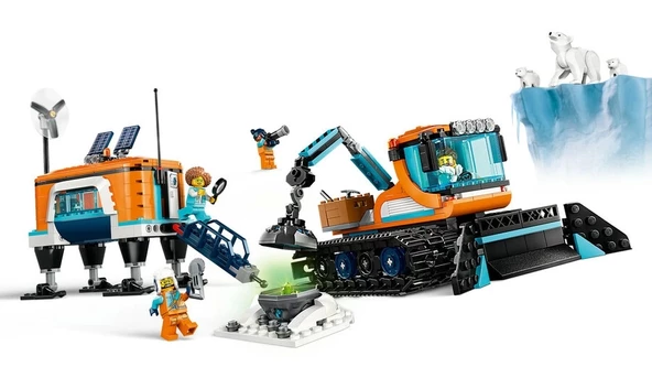 LEGO® City Kutup Keşif Kamyonu ve Mobil Laboratuvarı 60378 Oyuncak Yapım Seti (489 Parça) - Resim 2