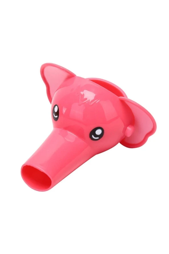 Mudily Fil Figürlü Çocuklar İçin Sevimli Musluk Uzatma Başlığı Pembe