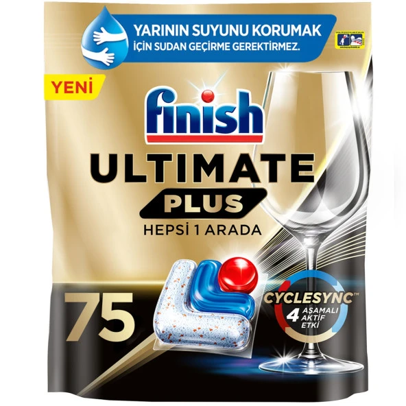 Finish Ultimate Plus Hepsi Bir Arada Bulaşık Makinesi Deterjanı 75 Kapsül