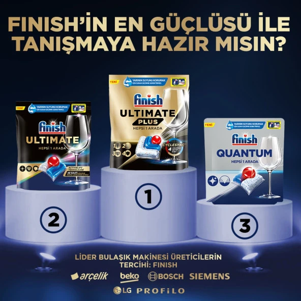 Finish Ultimate Plus Hepsi Bir Arada Bulaşık Makinesi Deterjanı 75 Kapsül - 5