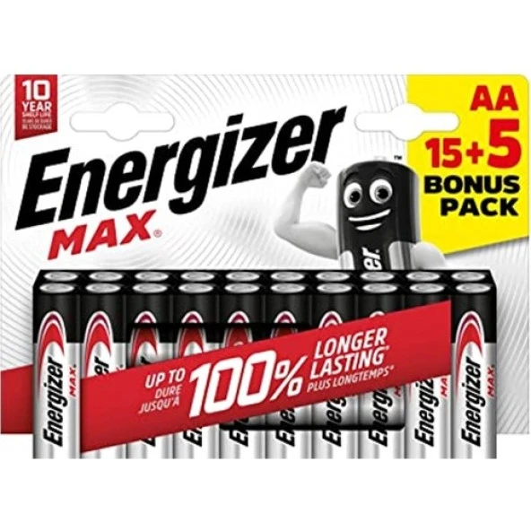 Energizer AA Kalem Pil (4x5) 20 Adet