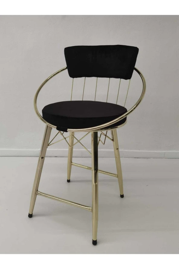 BY ORHAN GÜZEL Bar Sandalyesi , Ada Mutfak Sandalyesi , Bar Taburesi , Yüksek Sandalye Siyah Gold
