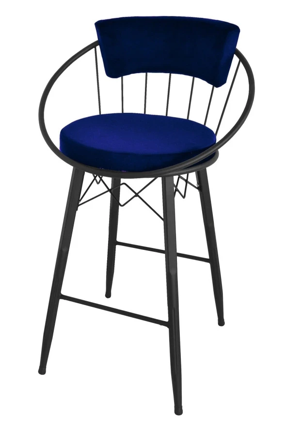 BY ORHAN GÜZEL Bar Sandalyesi , Ada Mutfak Sandalyesi , Bar Taburesi , Yüksek Sandalye Mavi