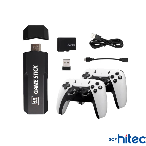 ScHitec Arcade 4KHD Emuelec Retro Game Stick 90 lı Yıllar Atari Makinası Oyunları 20600 Oyunlu Konsol M8PRO - 2