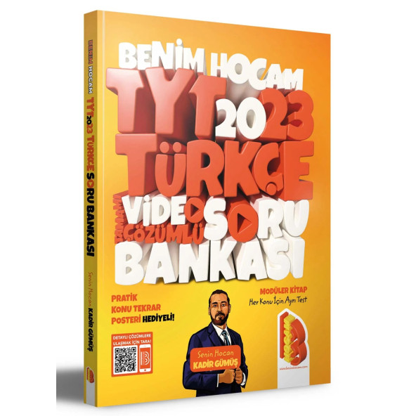 2023 TYT Türkçe Tamamı Video Çözümlü Soru Bankası Poster Hediyeli Benim Hocam Yayınları