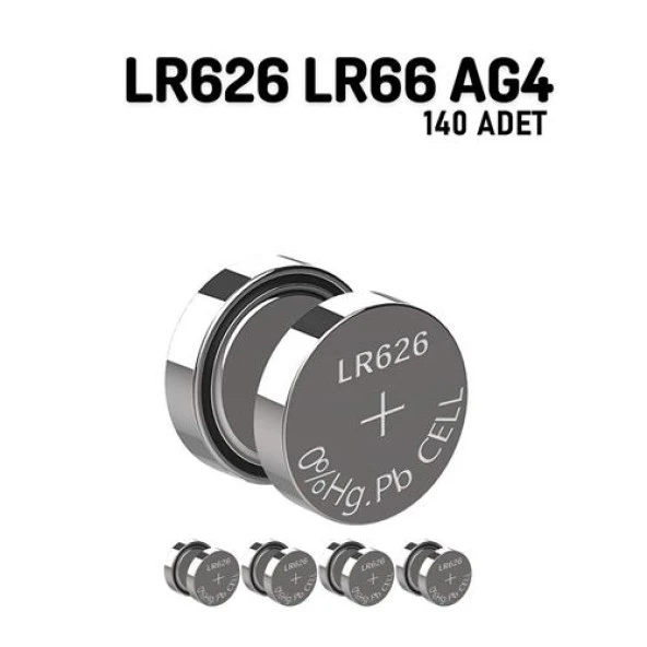 Transformacion 100+40 ADET LR626 LR66 AG4 1.55V 10 Adet Alkaline Pil 716934