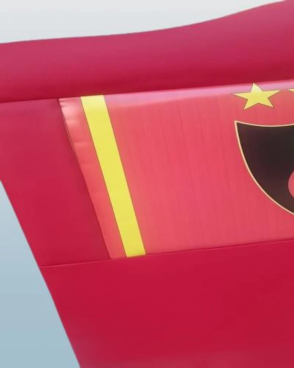 Başlık 90313 DK Tek Kişi 90 Taraftar GS Model Suni Deri Kırmızı Kumaş El Yapım - 2